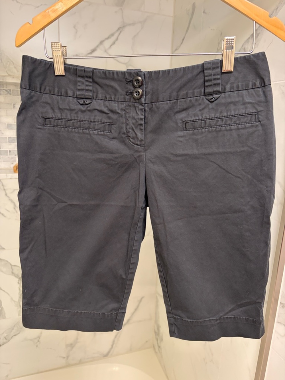 The Limited “Drew Fit” Black Bermuda Shorts